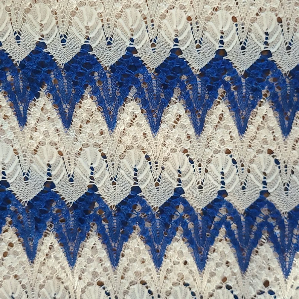 Shein Swim Cover-up Beach Capris.  Size Small*  Blue/White Chevron - Picture 3 of 7